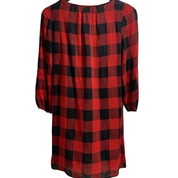 MADEWEL $98 Casual‎ Wool Tunic Lined Shift Dress Buffalo Check Size XXS - Picture 4 of 10